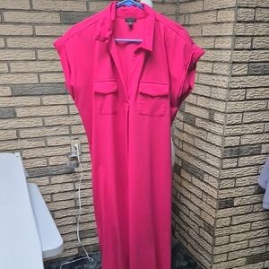Ann Taylor Fuchsia Straight Dress SZ L Exc Cond